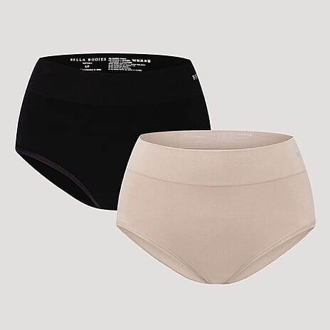 Bella Bodies Knitted Underwear (Size - Medium) - Black Sand
