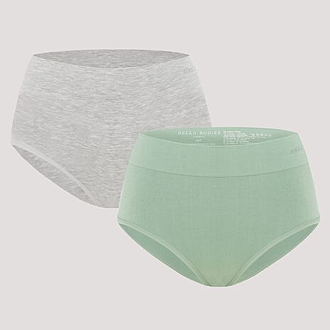 Bella Bodies Knitted Underwear (Size - Small) - Grey Marle Frosty Green