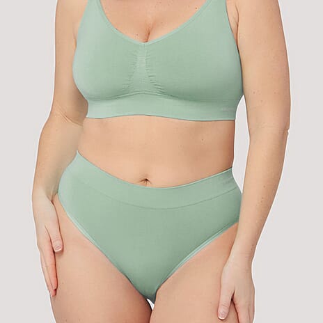 Bella Bodies Knitted Underwear (Size - Small) - Grey Marle Frosty Green