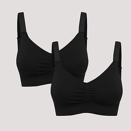 Bella Bodies Bamboo  Bra (Size - Large) - Black