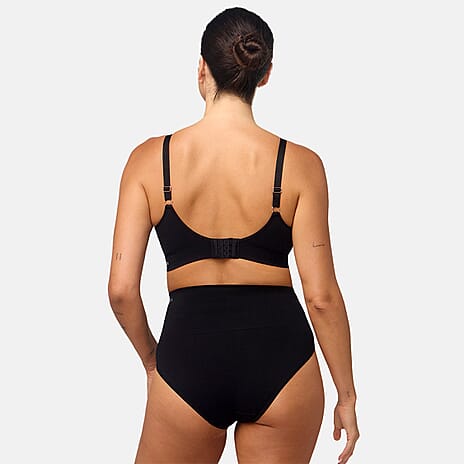 Bella Bodies Pack of 2 - Easyfit Adjustable Quick-Dry Wirefree Travel Bra with Removable Bra Pads (Size L) - Black