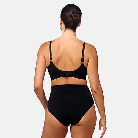 Bella Bodies Pack of 2 - Smoothme Quick Dry Seamless High-Waisted Knickers (Size M) - Black