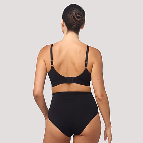 Bella Bodies Pack of 2 - Smoothme Quick Dry Seamless High-Waisted Knickers (Size M) - Black