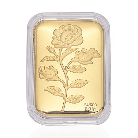 Biggest Gold Deal - 24K Yellow Gold Embossed Rose