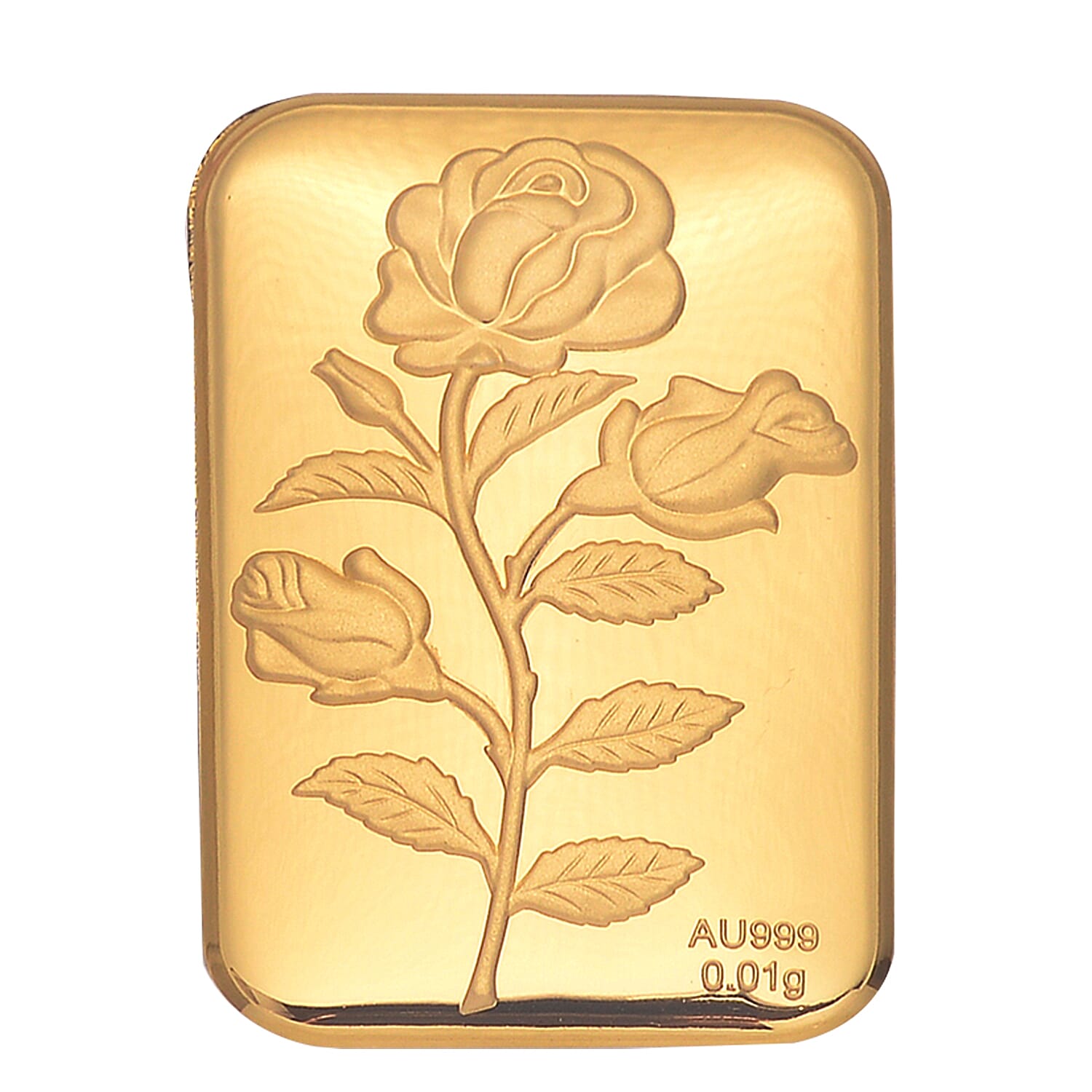Biggest Gold Deal - 24K Yellow Gold Embossed Rose (39.65X25.90 MM)