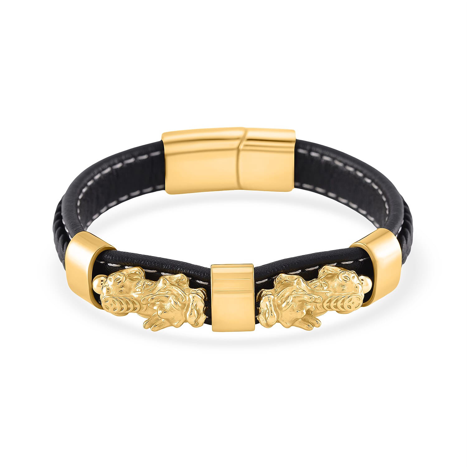 Genuine Leather Pixiu Bracelet (Size - 8)