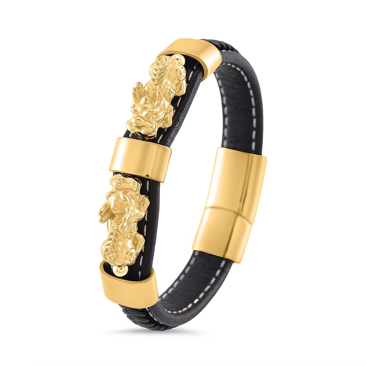 Genuine Leather Pixiu Bracelet (Size - 8)