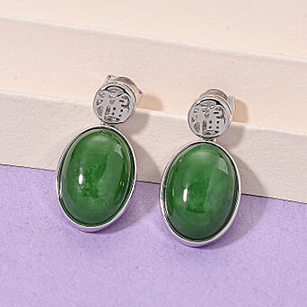https://tjcuk.sirv.com/Products/81/4/8147487/Dyed-Green-Jade-Earring-with-Push-Back-in-Rhodium-Overlay-Sterling-Sil_8147487_1.jpg?w=342&h=342