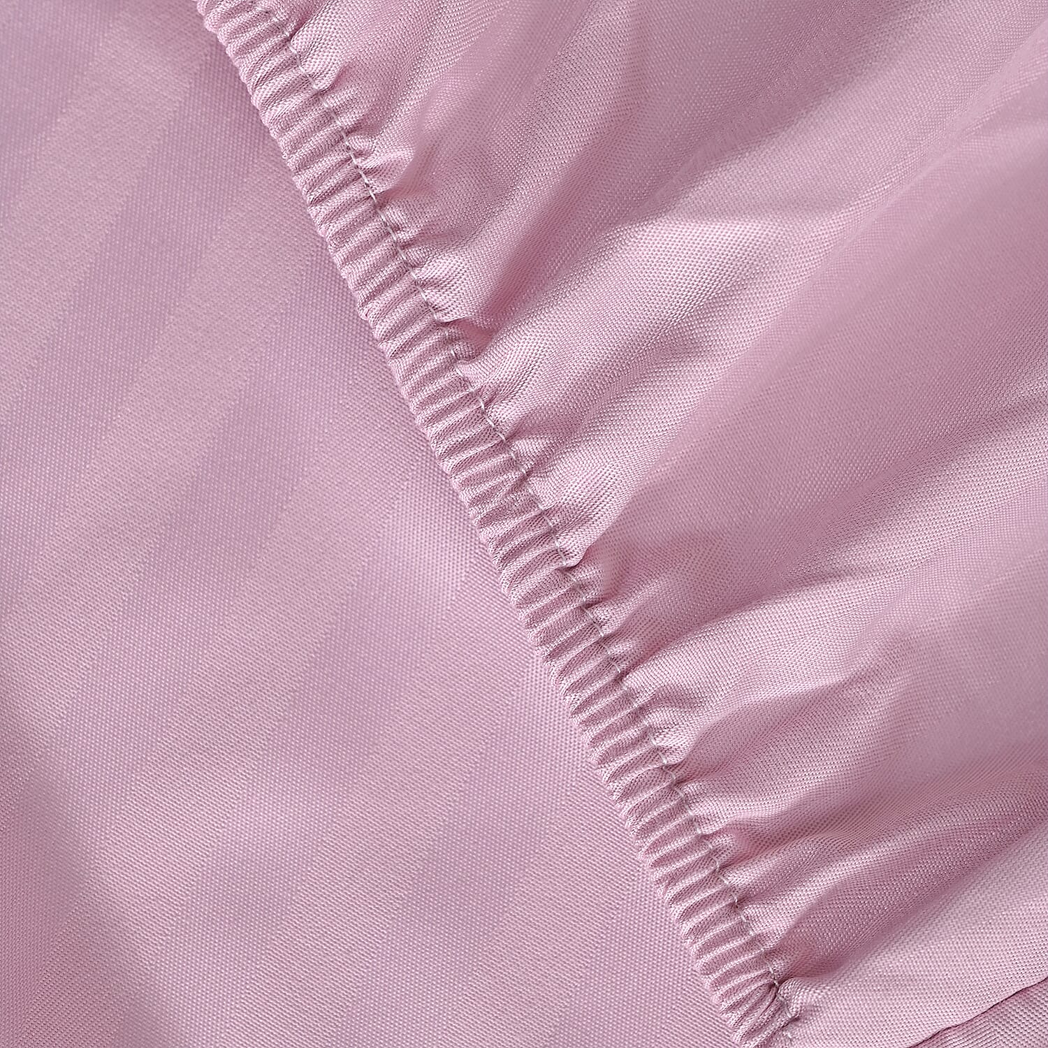 Homesmart Satin Vertical Stripe 6-Piece Double Bedding Set (incl. Duvet Cover, Fitted Sheet, 4 Pillowcases)