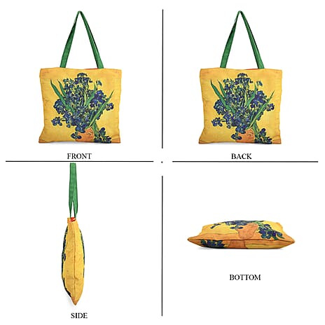 The Best Gifting offer - Designer Inspired Set of 6 Printed Reversible Zip Detail Tote Bags