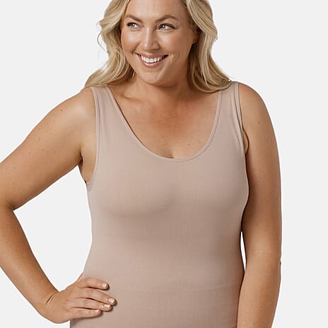 Bella Bodies Camyz Shaping Reversible Seamless Camisole (Size M) - Sand