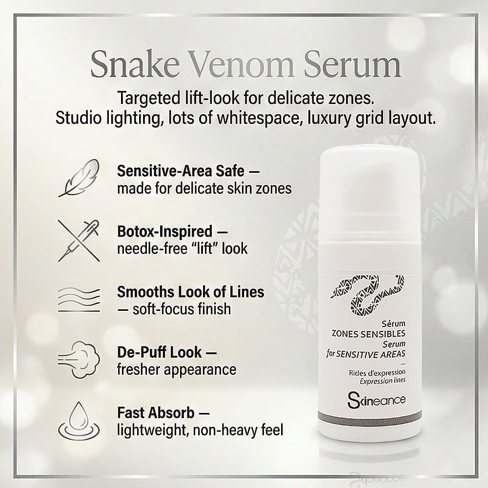 SKINEANCE Snake Venom Serum for Sensitive Areas - 15ml