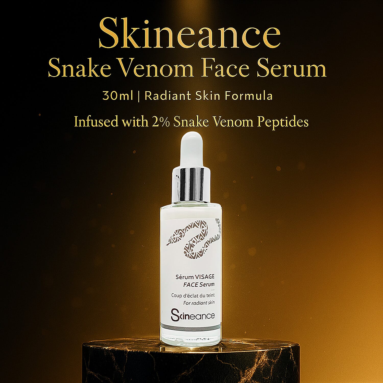 SKINEANCE Snake Venom Face Serum for Radiant Skin - 30ml
