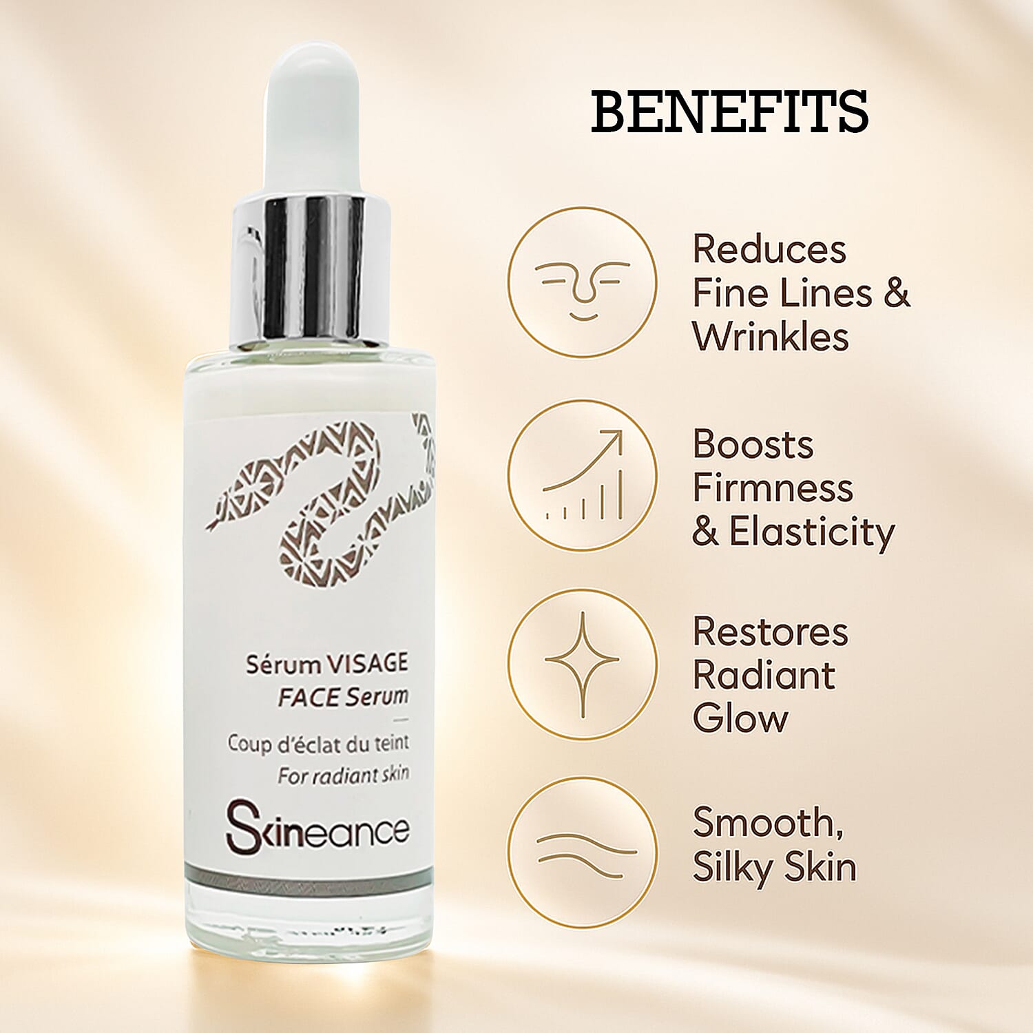 SKINEANCE Snake Venom Face Serum for Radiant Skin - 30ml