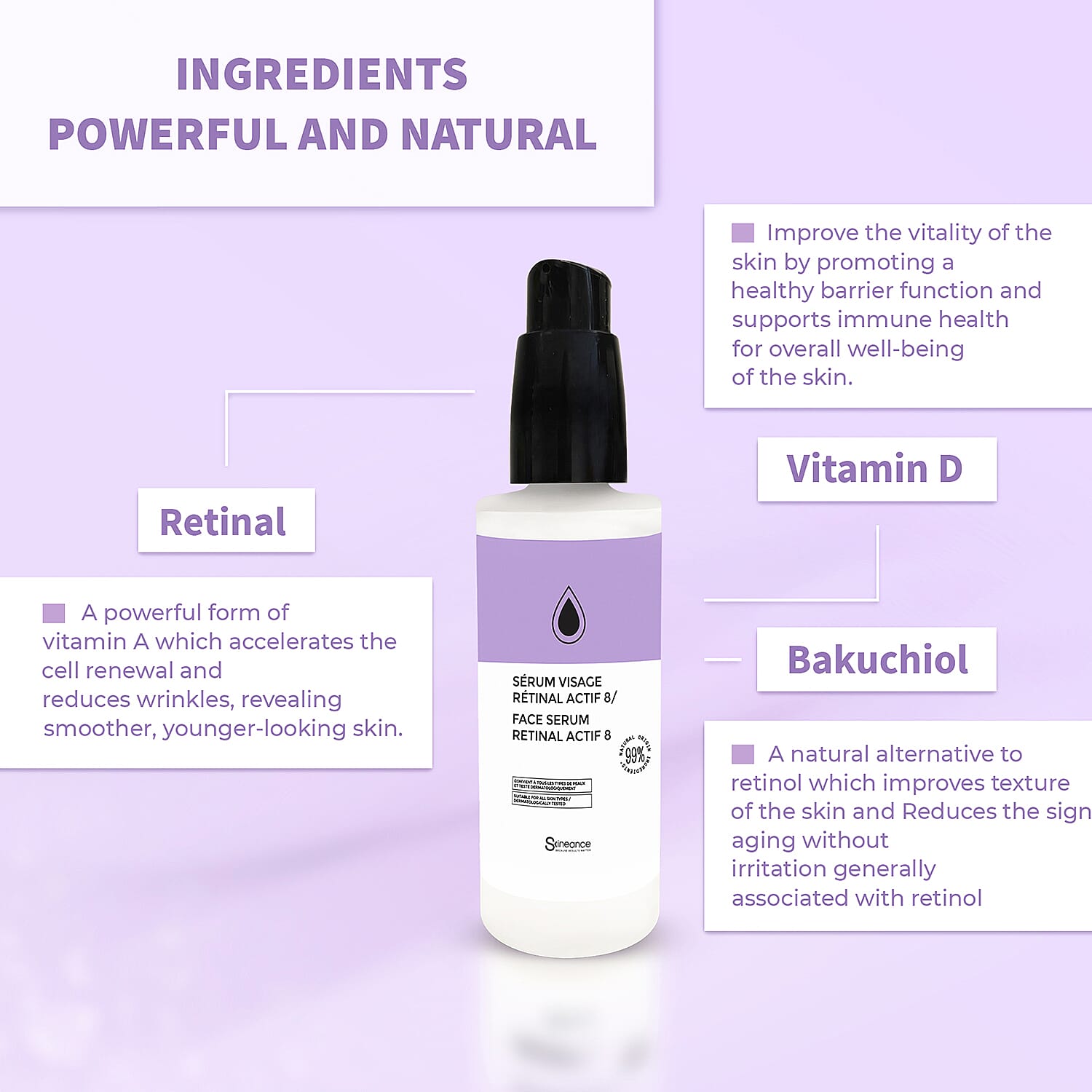 SKINEANCE Retinal Actif 8 Face Serum - 30ml