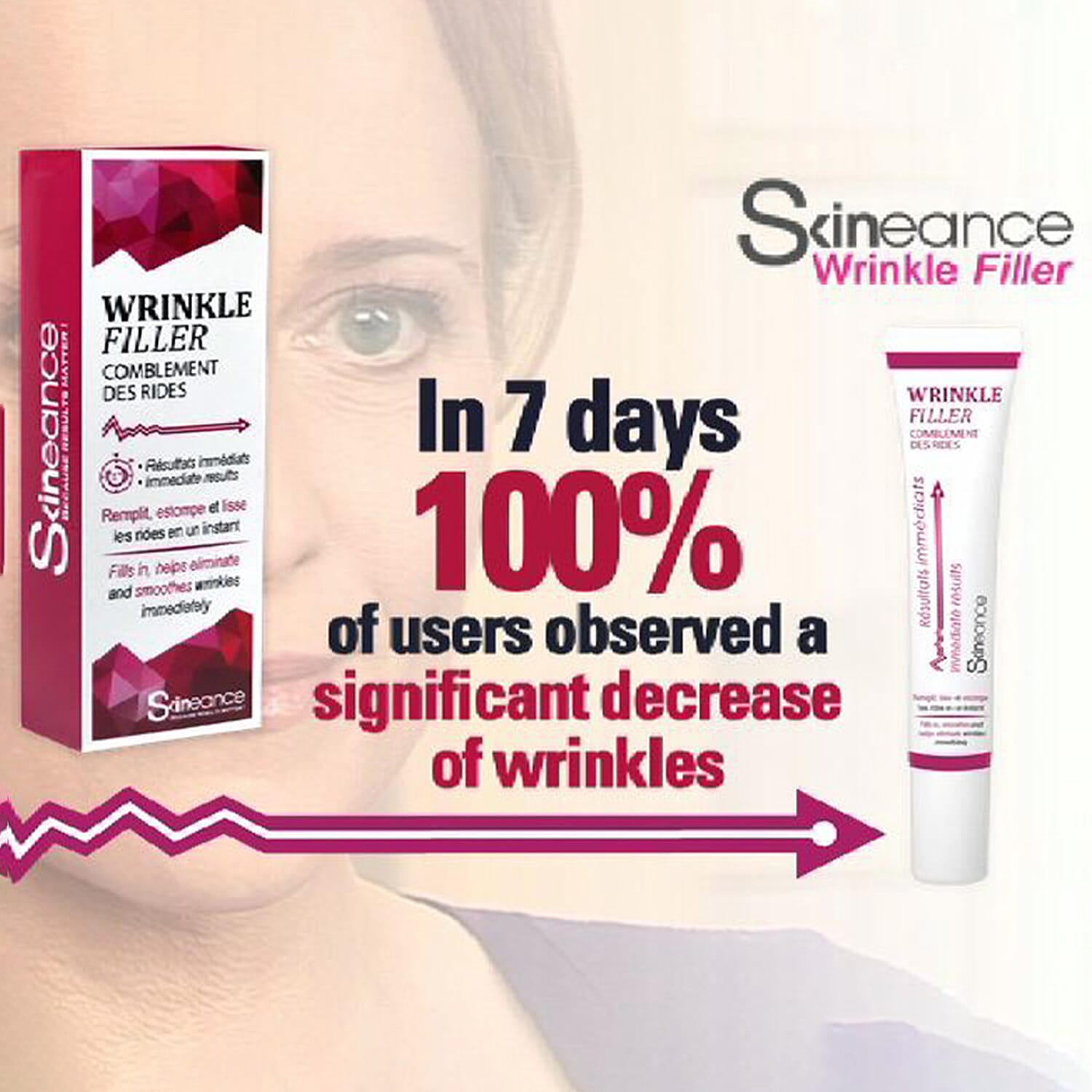 SKINEANCE Wrinkle Filler - Fills and Smoothes Fine Lines & Wrinkles Immediately - 15ml