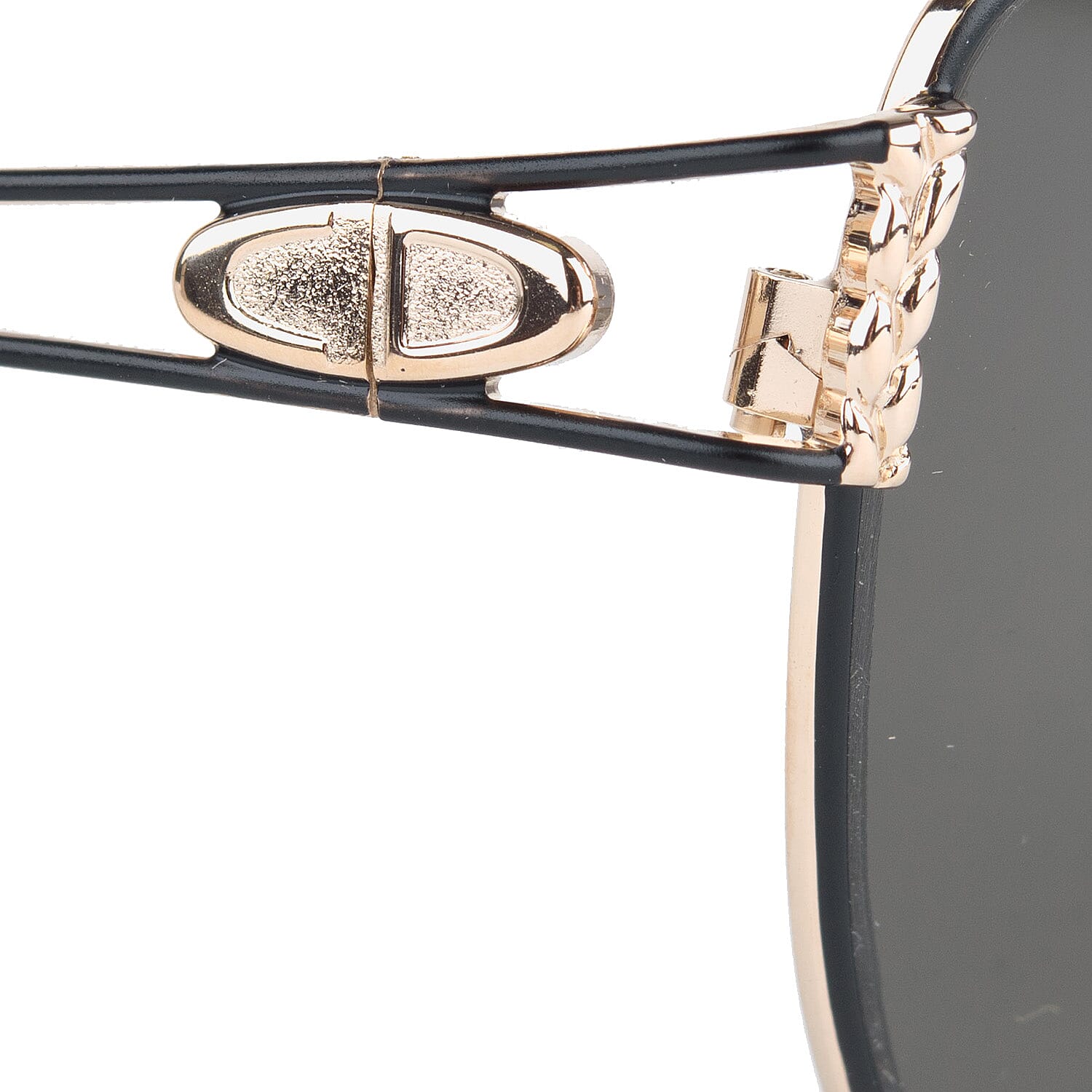 Dior Elegant Ladies Metal Cat Eye Sunglasses with Green Lenses