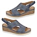 Havana Women's Wedge Heel Sandals with Ankle Strap and Cutout Design