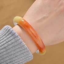 Mega Deal - Bi Colour Jadeite Jade Bangle (Size 7.5) 250.00 Ct.