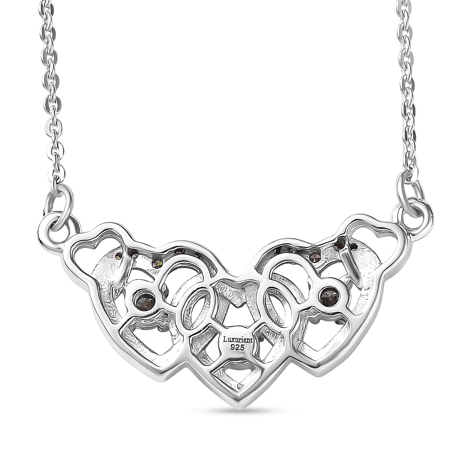 Luxuriant Diamond Lab Grown Diamond Necklace (Size - 20) with Lobster Clasp in 18K Vermeil Yellow & Rose Gold Plated & Rhodium Overlay Sterling Silver 0.25 Cts