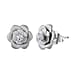 LUXURIANT Lab Grown Diamond Floral Solitaire Push Back Earrings in 18K Vermeil Rose Gold Plated Sterling Silver (SI G/H)