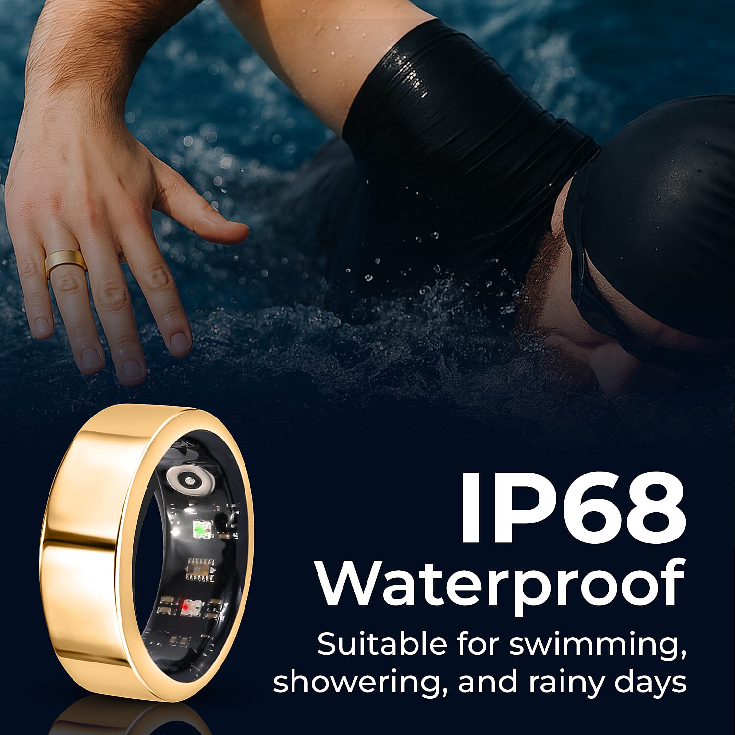 Soul Smart - Stainless Steel Smart RingV1- IP68 Waterproof Multi-Function Health & Fitness Tracker