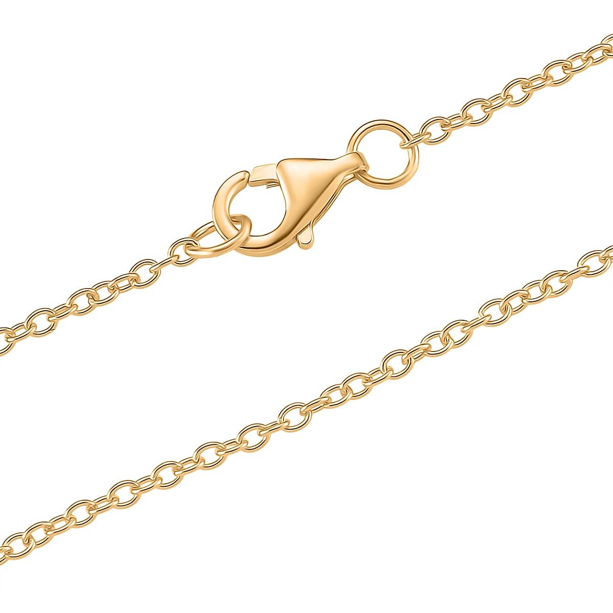 Enhanced Green Jade Pendant with Chain (Size - 20) in Yellow Gold Plating Sterling Silver 20.00 Ct.