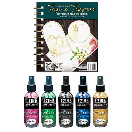 FOILED COLOURING BOOK AND WATERCOLOUR SPRAYS