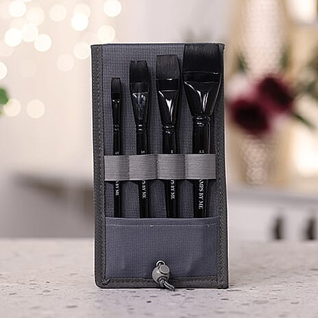 STAMP BY ME BRUSH SET AND CARRY CASE  TRAVEL CASE WITH 4 FLAT WATERCOLOUR BRUSHES IN VARIOUS SIZES