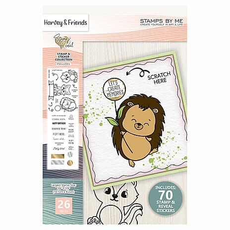 HARVEY AND FRIENDS - 26 STAMPS - 70 GOLD AND SILVER STICKERS