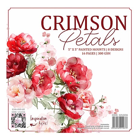 CRIMSON PETALS 5 X 5 8 DESINGS 16 PAGES 300GSM