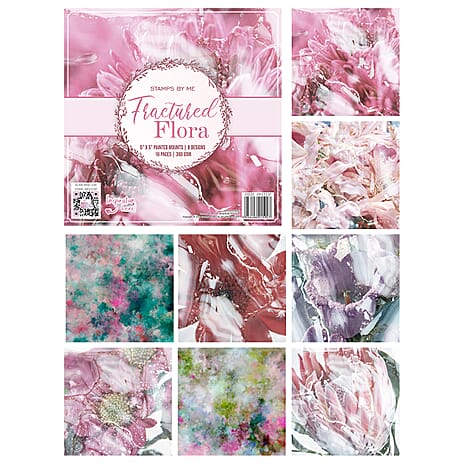 FRACTURED FLORA 5 X 5 8 DESIGNS 16 PAGES 300GSM