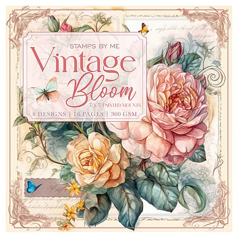 VINTAGE BLOOM  5 X 5 8 DESIGNS 16 PAGES 300GSM