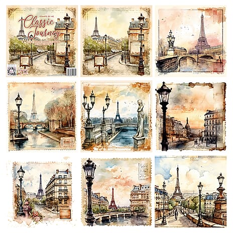 CLASSIC JOURNEY 5 X 5 8 DESIGNS 16 PAGES 300GSM