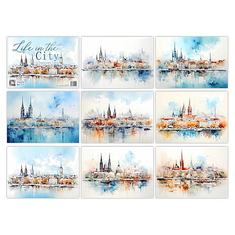 LIFE IN THE CITY - 7 X 5 8 DESIGNS 16 PAGES 300GSM