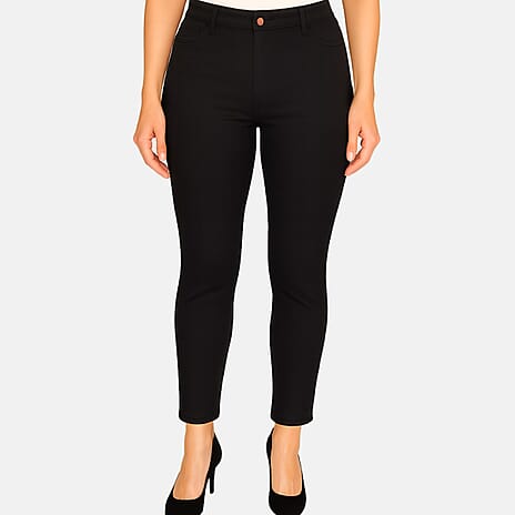 25TH Birthday Starbuy - Classic Jean Style Stretch Bengaline Trouser (Size 12) - Black