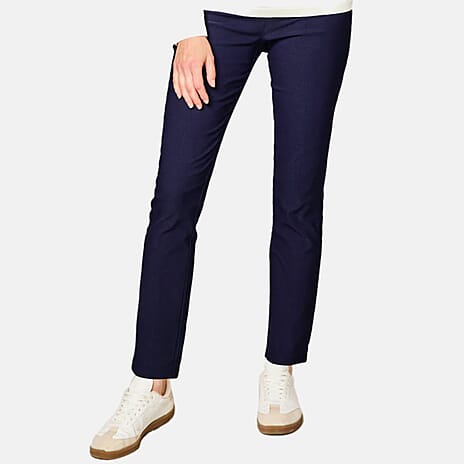 Classic Knitted Jean and Pant-Trouser (Size - 16) - Navy