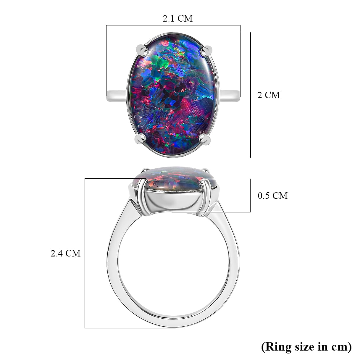 Rhapsody 950 Platinum AAAA Australian Boulder Opal (18X13mm) Solitaire Ring, Platinum Wt.7.30 Gms. Rhapsody 950 Platinum AAAA Australian Boulder Opal (18X13mm) Solitaire Ring, Platinum Wt.7.30 Gms.