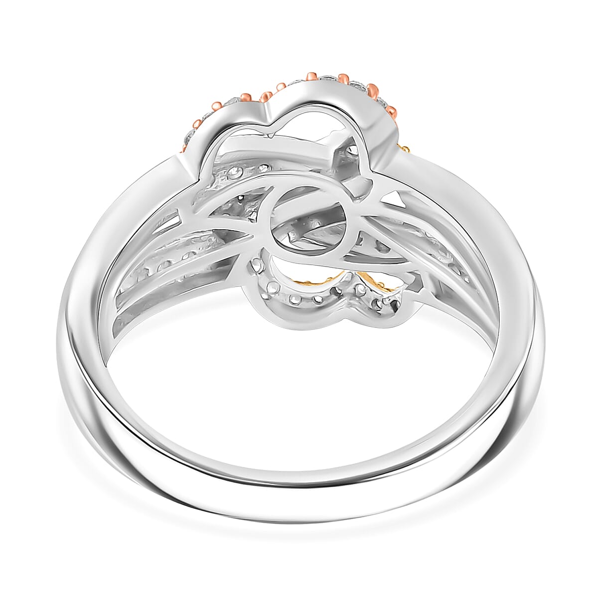 Luxuriant Diamond Lab Grown Diamond (SI-G-H) Ring in 18K Vermeil & Rose Gold Plated and Rhodium Ovelay Sterling Silver Luxuriant Diamond Lab Grown Diamond (SI-G-H) Ring in 18K Vermeil & Rose Gold Plated and Rhodium Ovelay Sterling Silver