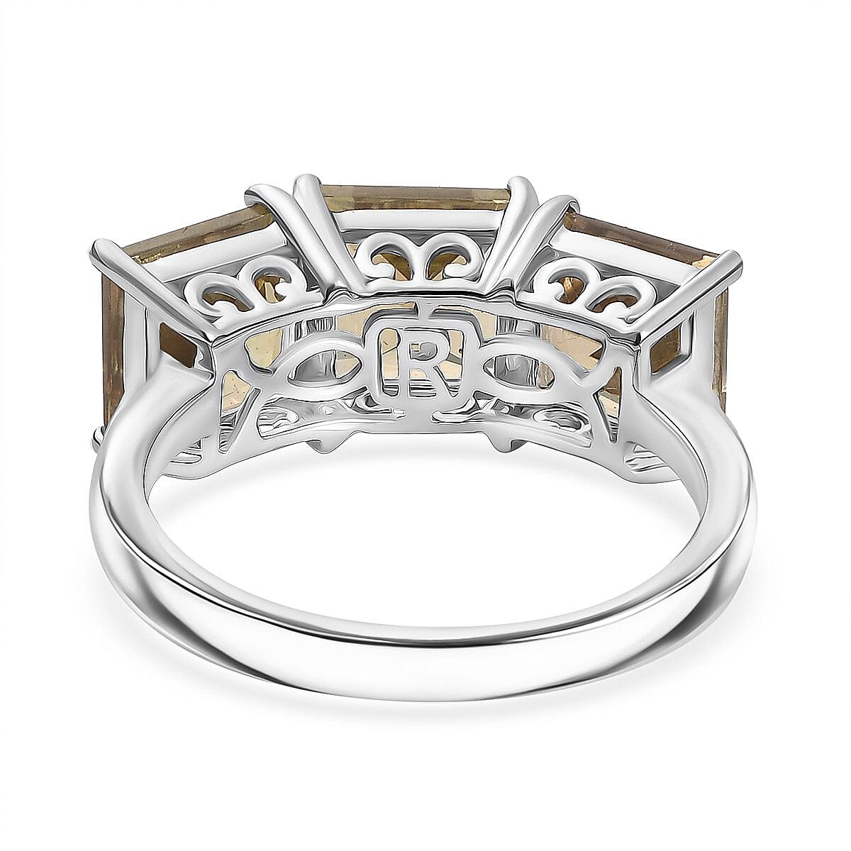 RHAPSODY 950 Platinum AAAA Turkizite 3 Stone Ring 6.00 Ct, Platinum Wt.4.74 Gms. RHAPSODY 950 Platinum AAAA Turkizite 3 Stone Ring 6.00 Ct, Platinum Wt.4.74 Gms.