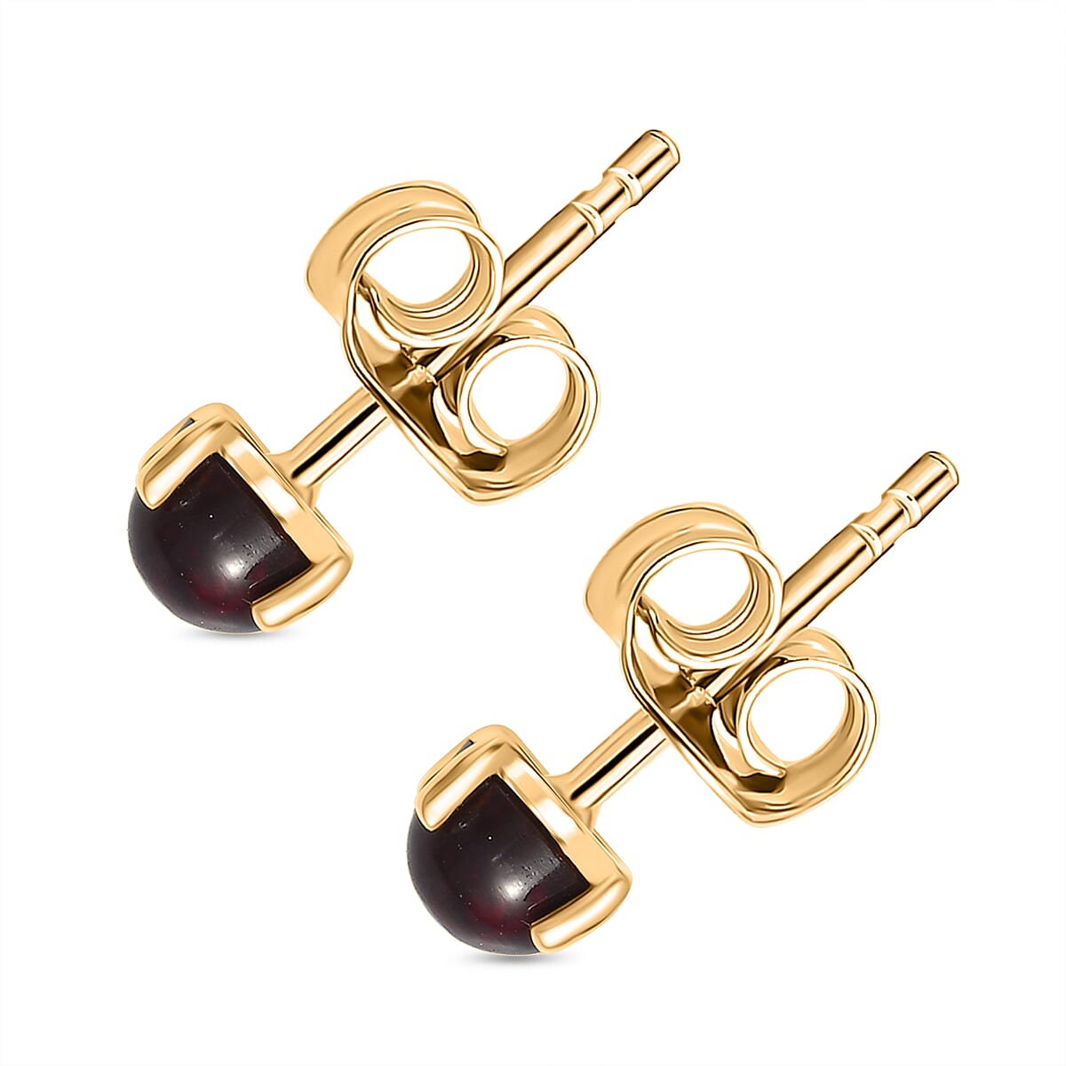 Sable Dyed Ethiopian Opal Earring with Push Back in 18K Vermeil Yellow Gold Plated Sterling Silver