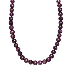Navy Blue Dyed Pearl Stone Necklace (Size - 28) 260.00 Ct.