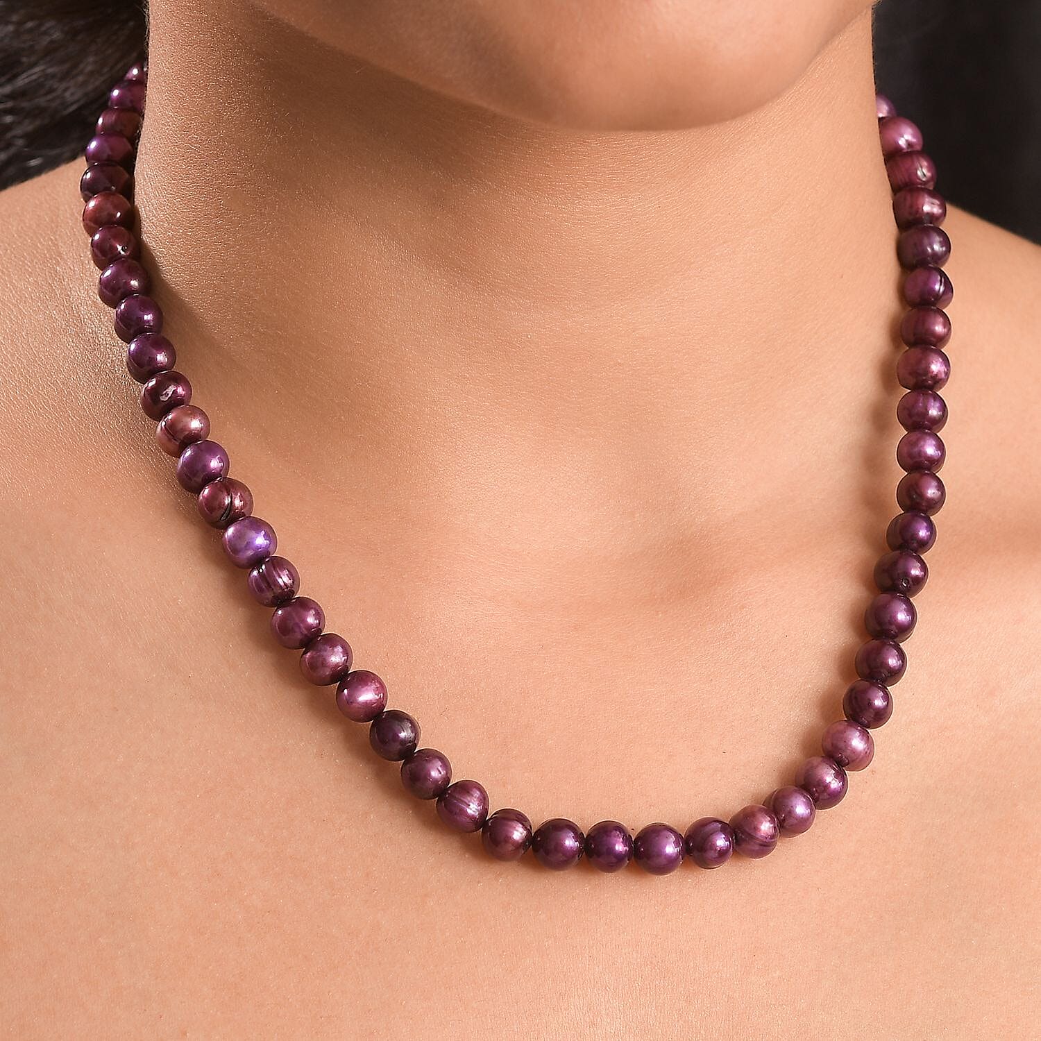 Pearl Stone Necklace Size - 28