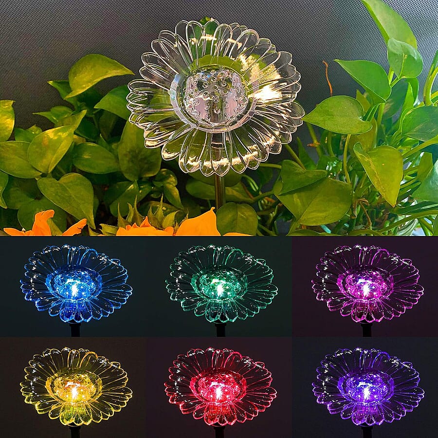 Solar Garden Stake Light Flower - Multi