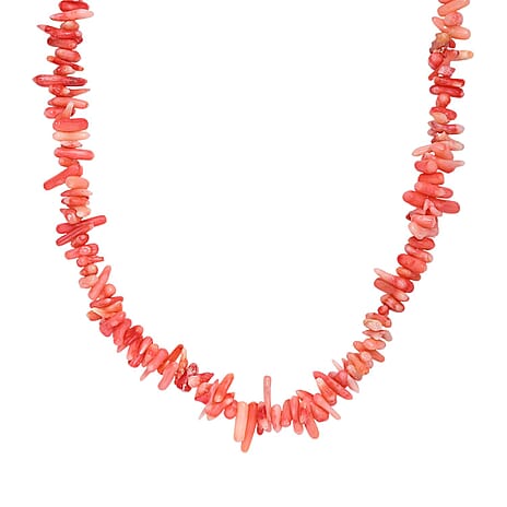 Coral Necklace (Size - 24) with Lobster Clasp 175.00 Ct.