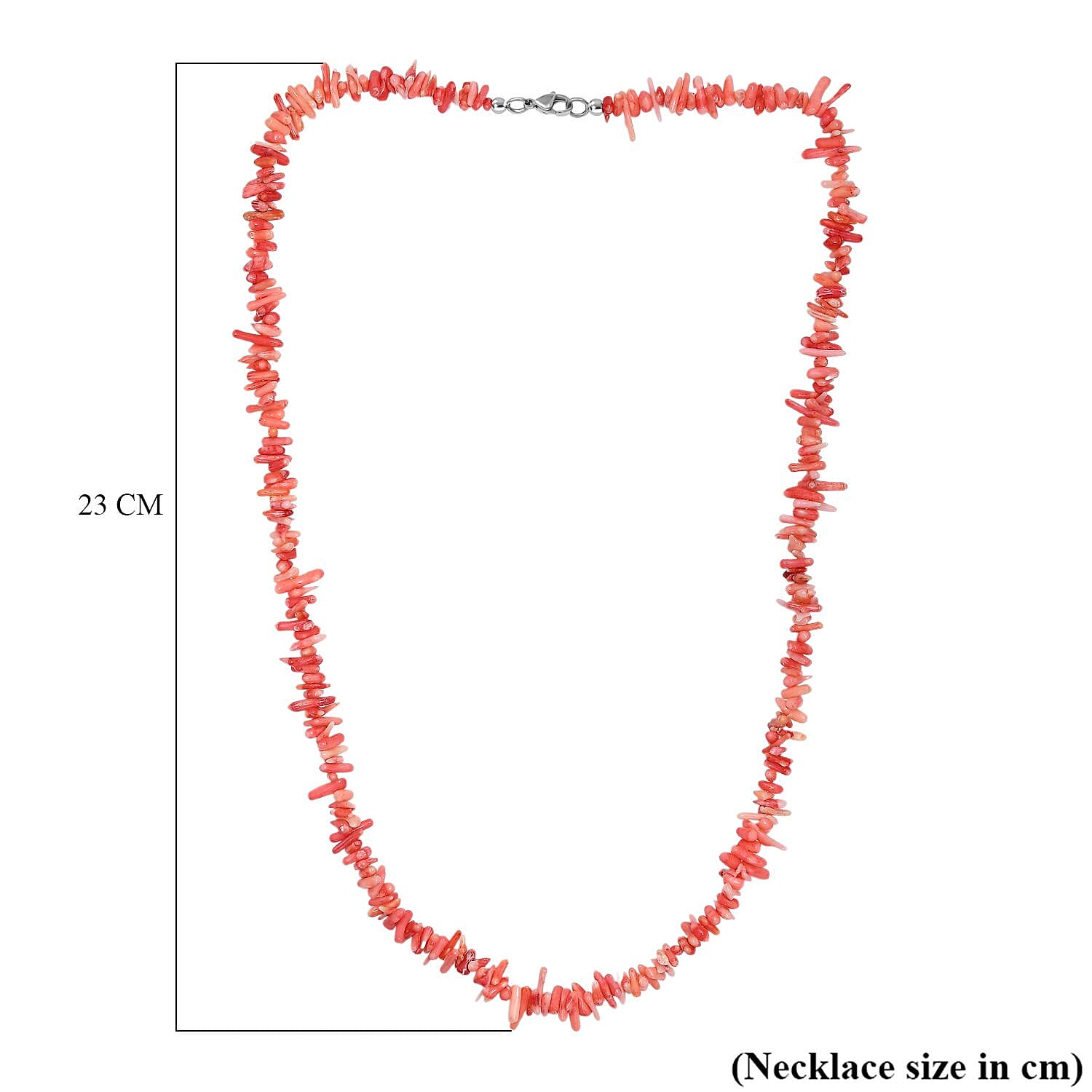 Coral Necklace (Size - 24) with Lobster Clasp 175.00 Ct. Coral Necklace (Size - 24) with Lobster Clasp 175.00 Ct.