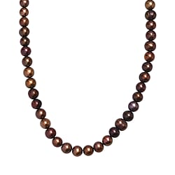 Navy Blue Dyed Pearl Stone Necklace (Size - 28) 260.00 Ct.