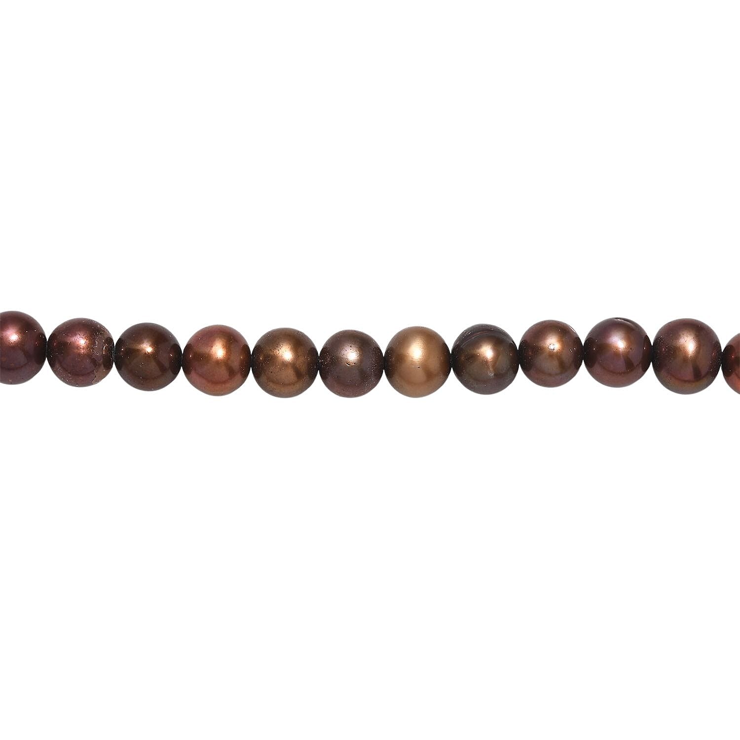 Bronze Dyed Pearl Stone Necklace (Size - 28) 225.00 Ct. Bronze Dyed Pearl Stone Necklace (Size - 28) 225.00 Ct.
