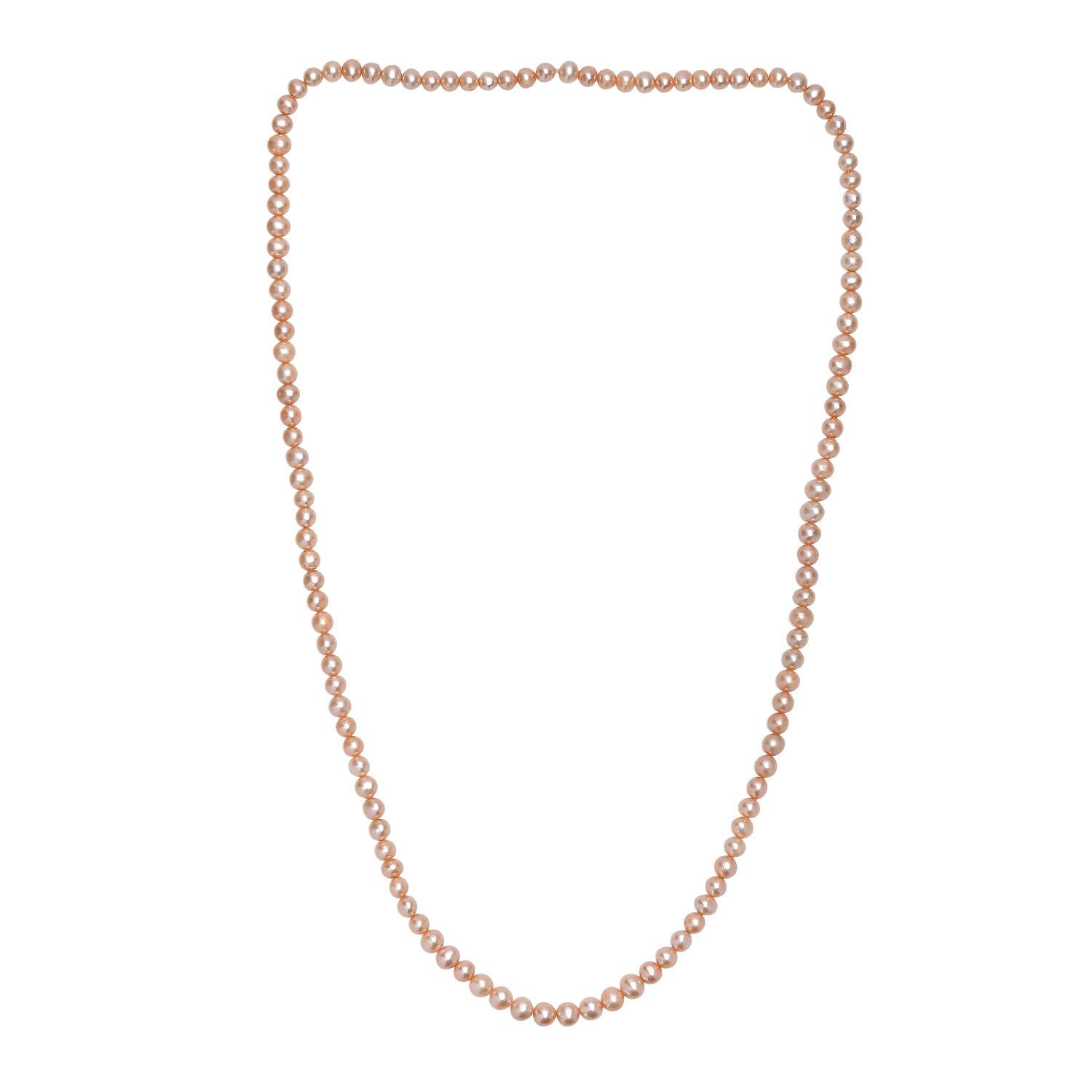 Golden Dyed Pearl Stone Necklace (Size - 28) 200.00 Ct.