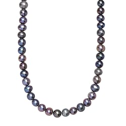 Navy Blue Dyed Pearl Stone Necklace (Size - 28) 260.00 Ct.